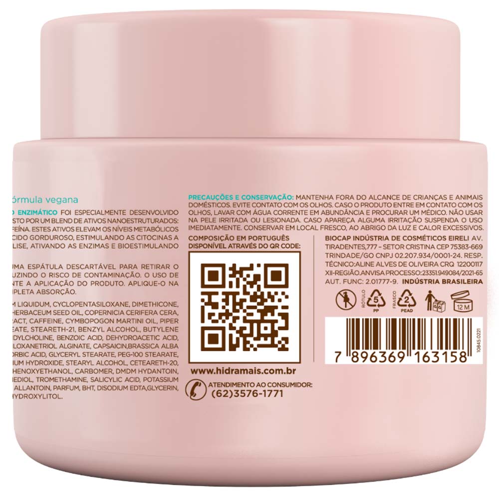 Creme para massagem Hidramais Nano Enzimático 500g
