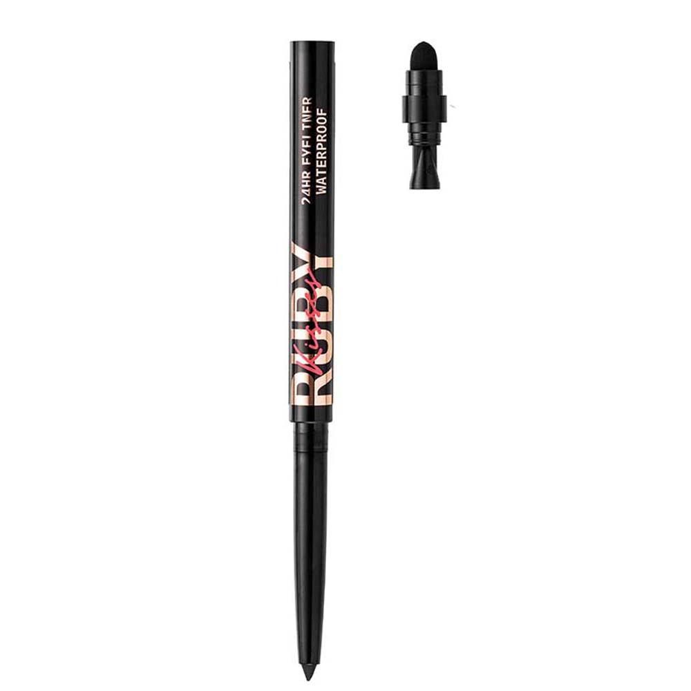 Lápis de Olhos Retrátil em Gel à Prova D'água Ruby Kisses Preto