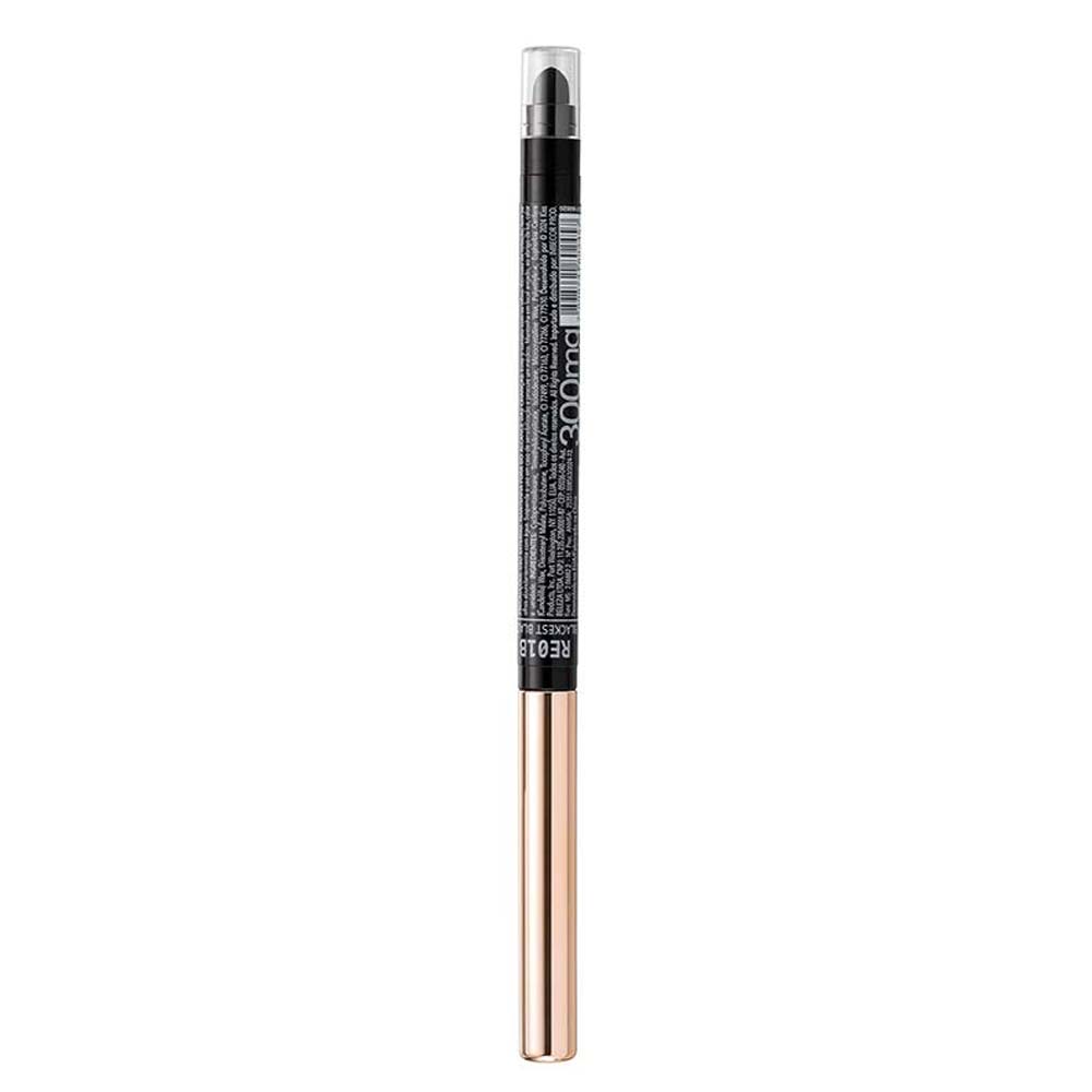 Lápis de Olhos Retrátil em Gel à Prova D'água Ruby Kisses Preto