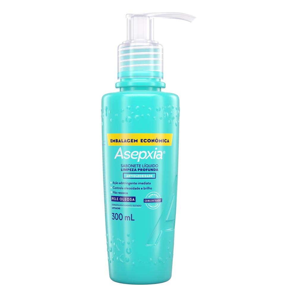 Sabonete Líquido Limpeza Profunda Asepxia Antioleosidade 300ml