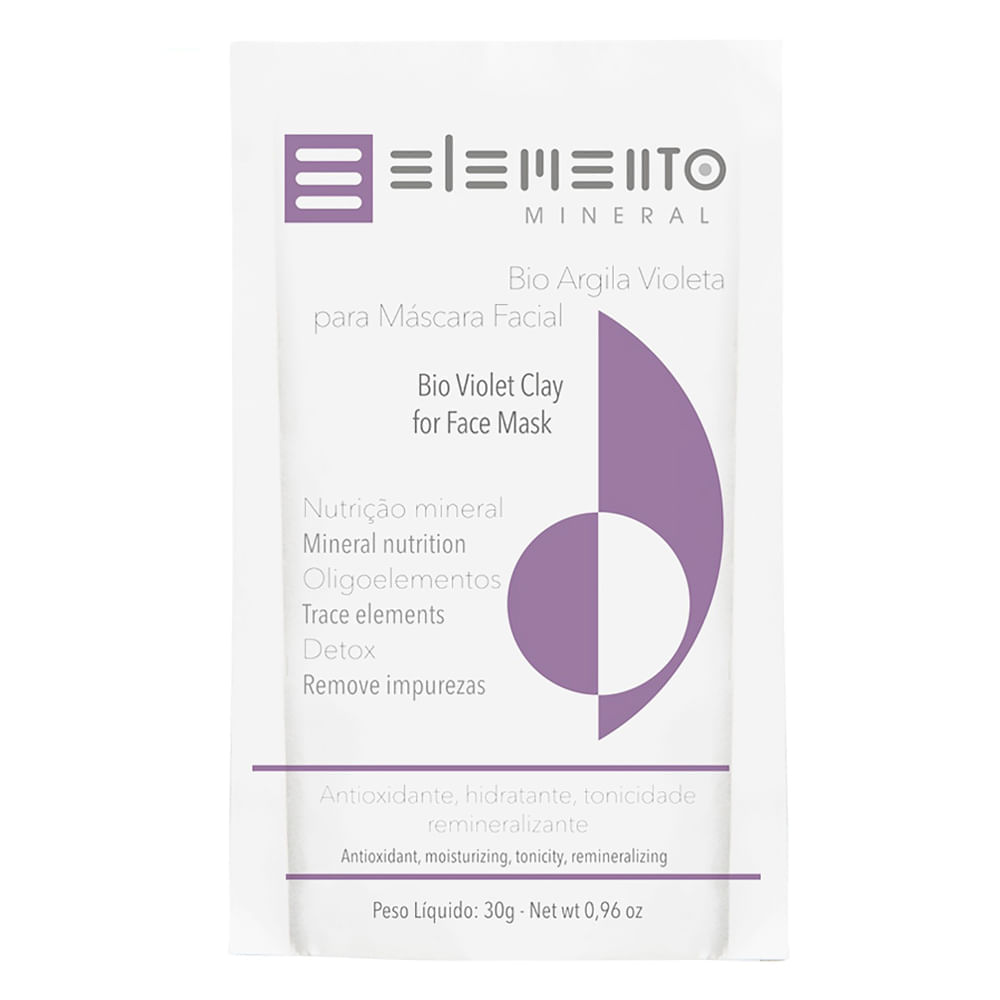 Máscara Facial Elemento Mineral  Argila Violeta 30g