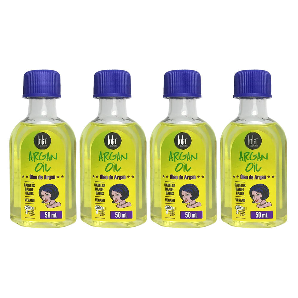 Lola Cosmetics Argan Oil Kit com 4 Óleos Capilares Kit