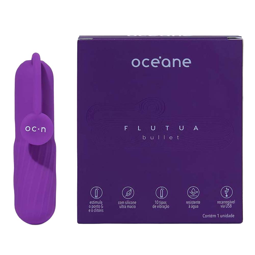 Vibrador Flutua Bullet Oceane Roxo