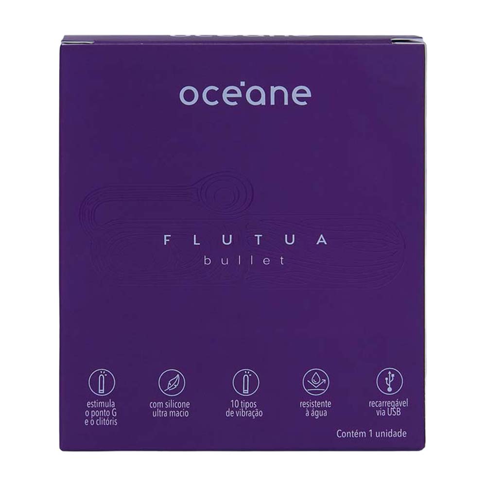 Vibrador Flutua Bullet Oceane Roxo