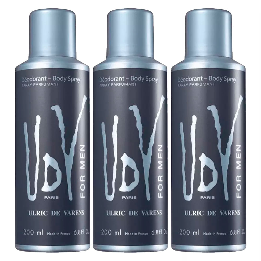 Kit Ulrich de Varens  3x Body Spray UDV For Men Kit