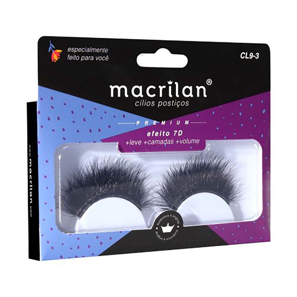 Cílios Postiços Macrilan  Efeito 7D Super Volume CL93
