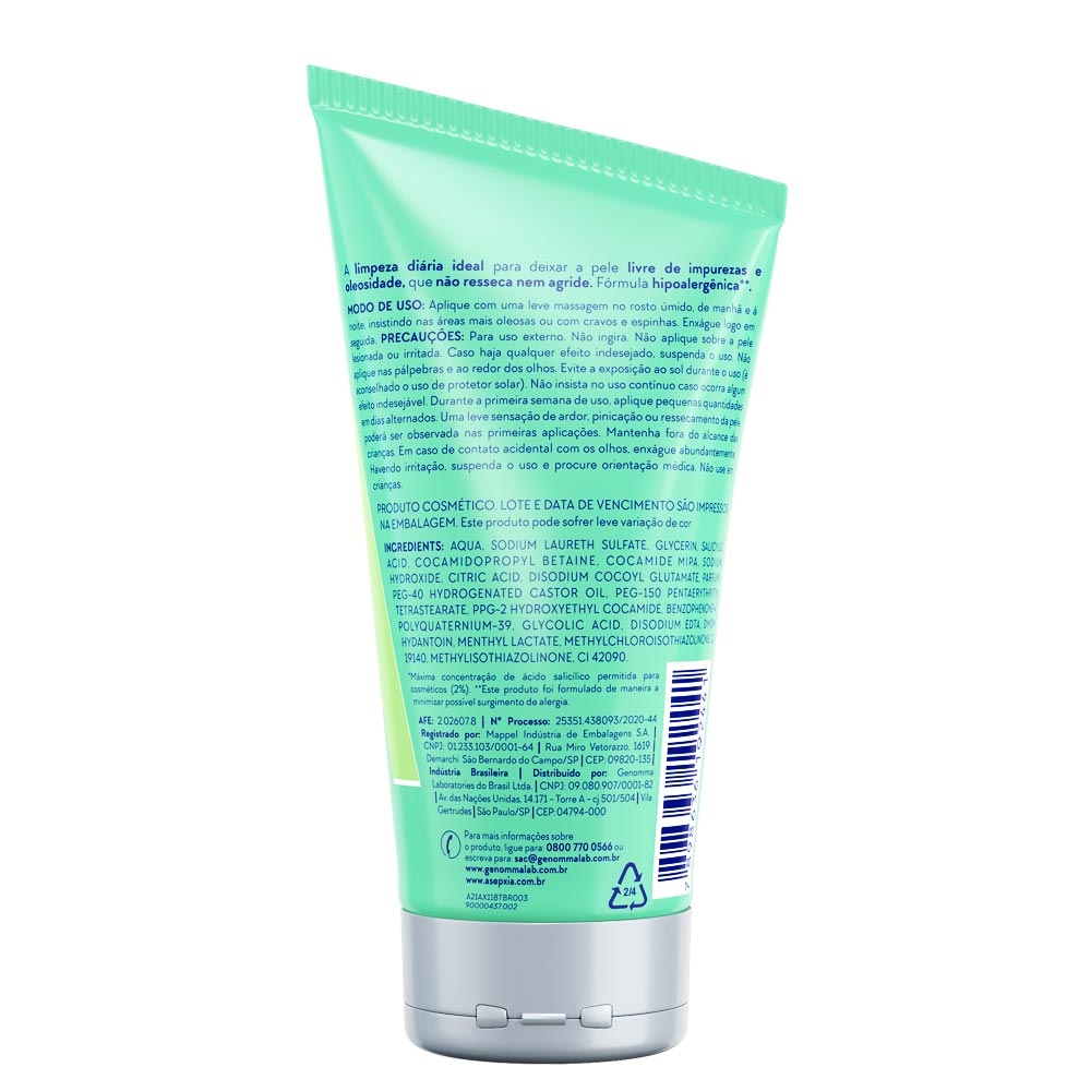 Sabonete Líquido Limpeza Profunda Asepxia Antioleosidade 150ml