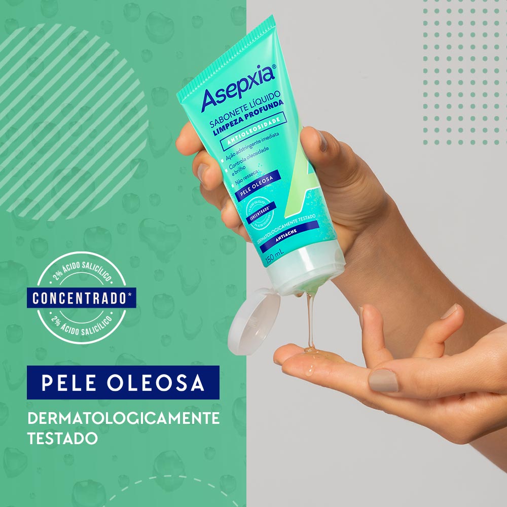 Sabonete Líquido Limpeza Profunda Asepxia Antioleosidade 150ml