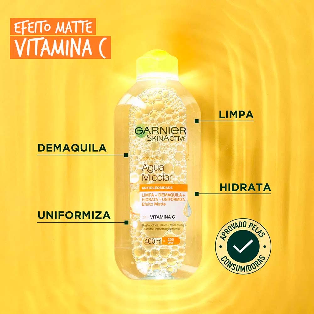 Garnier Kit – Gel de Limpeza Facial + Sérum Facial + Água Micelar + Protetor Hidratante Facial FPS30 Kit