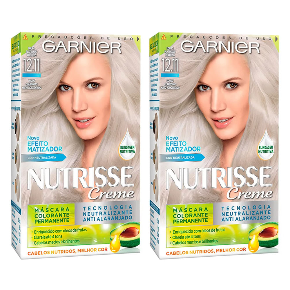 Kit Garnier Nutrisse  Coloração 12 Louro Platinado Perfeito Kit