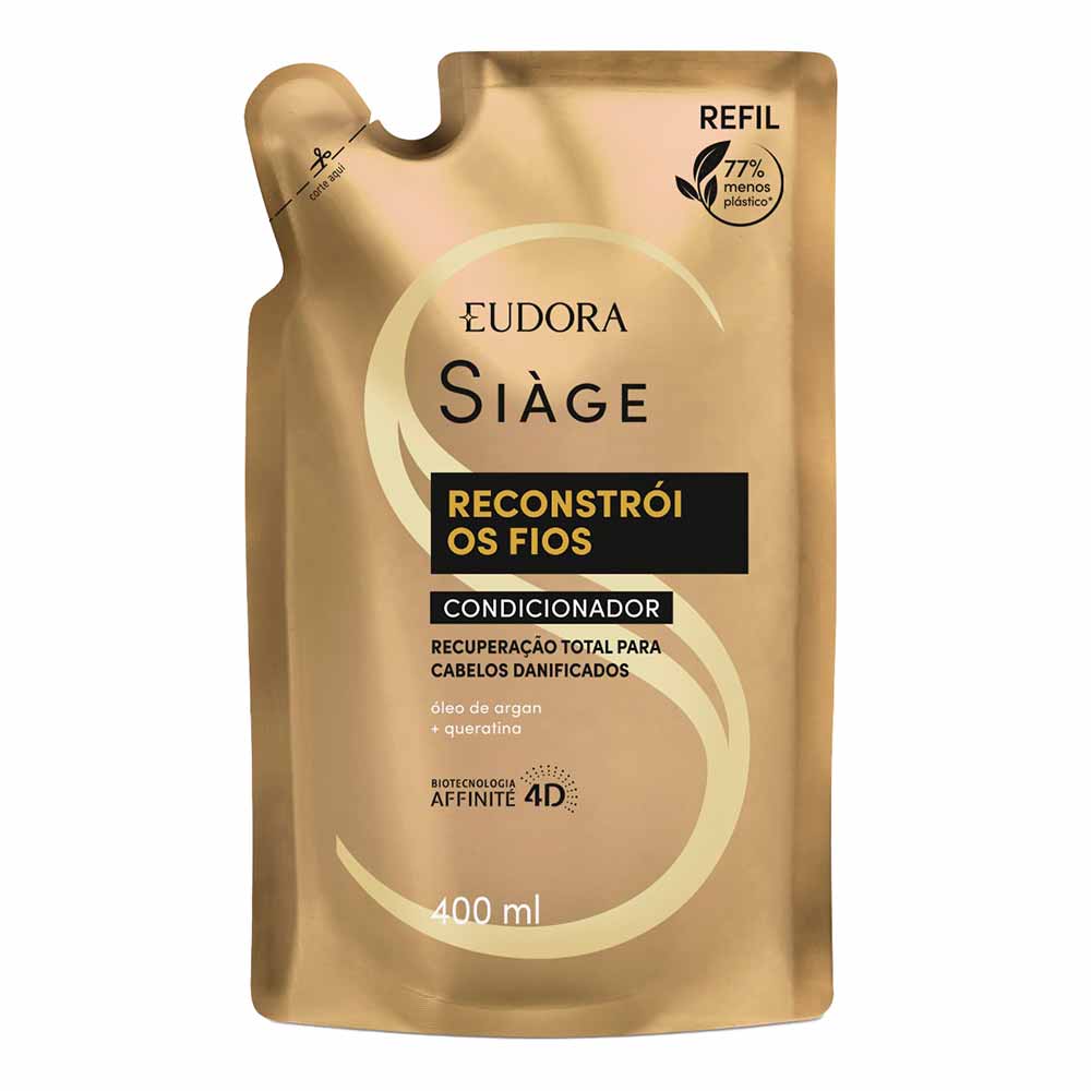 Refil Eudora Siage Reconstrói Os Fios Condicionador 400ml