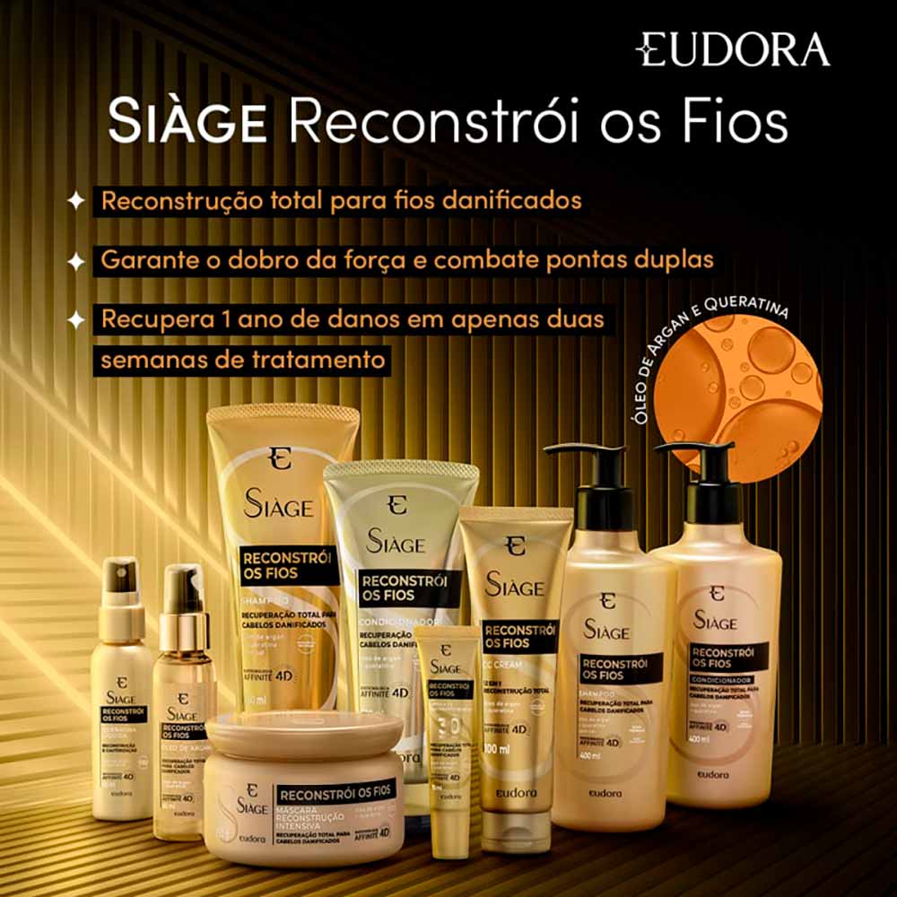 Refil Eudora Siage Reconstrói Os Fios Condicionador 400ml