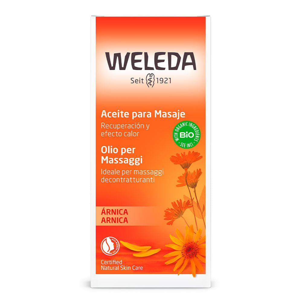 Óleo para Massagem com Arnica Weleda  Óleo Corporal 50ml