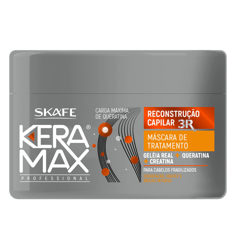 Keramax Reconstrução Capilar 3R Skafe  Máscara de Tratamento 350g