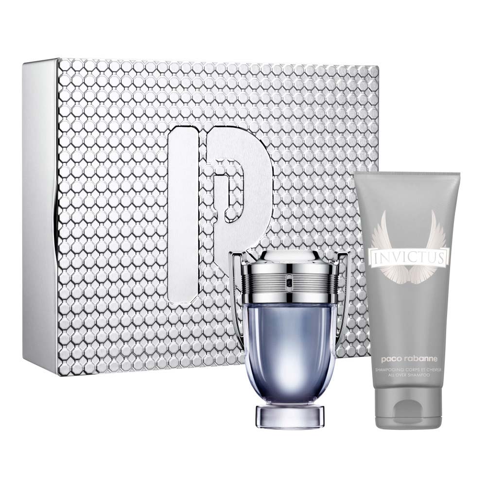 Rabanne Invictus Coffret  Perfume Masculino EDT + Shampoo Corporal Kit
