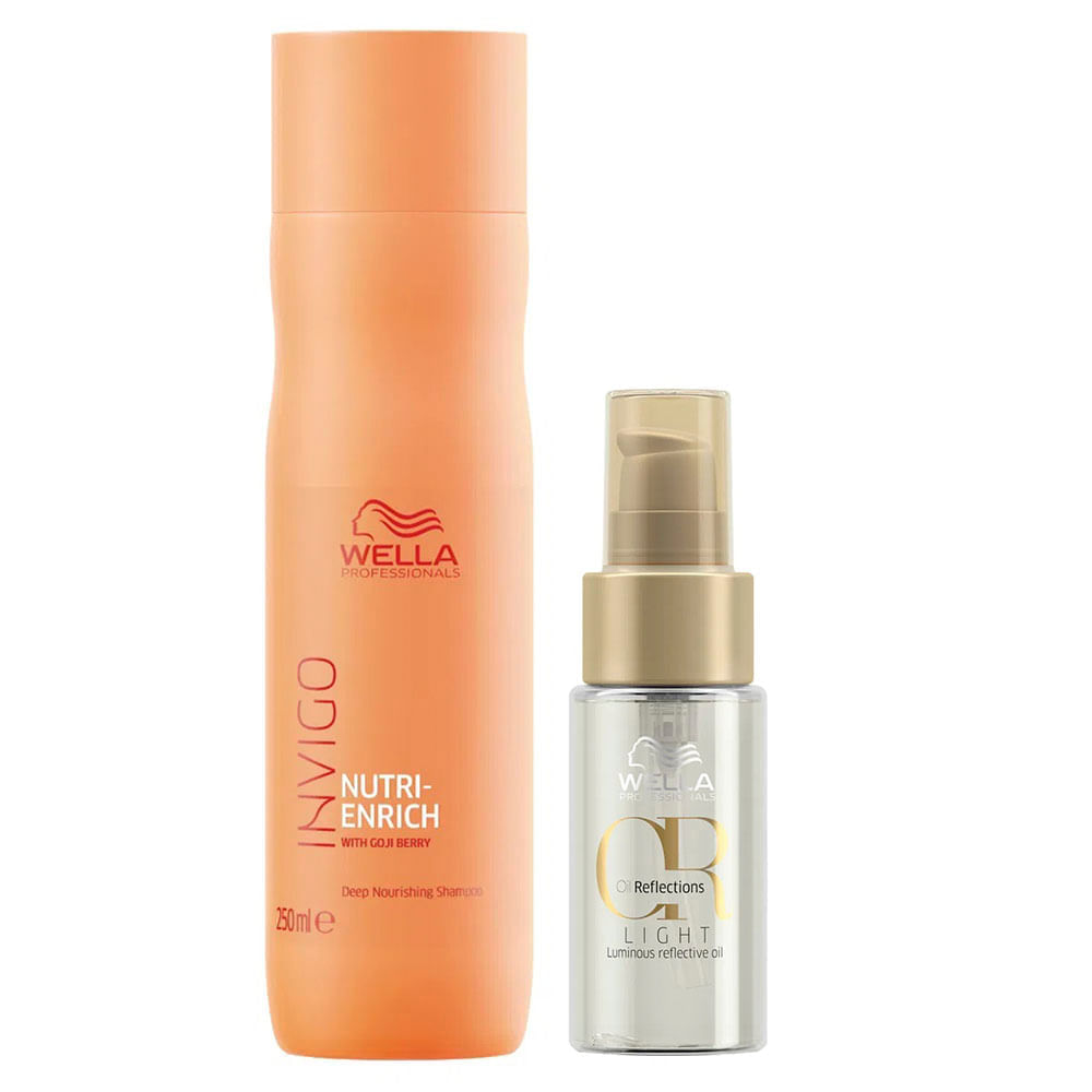 Wella Professionals Invigo Nutrienrich Kit – Shampoo + Óleo Capilar Light Kit
