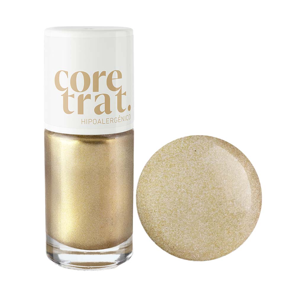 Esmalte Efeito Gel Coretrat Metálico Blant Dourado