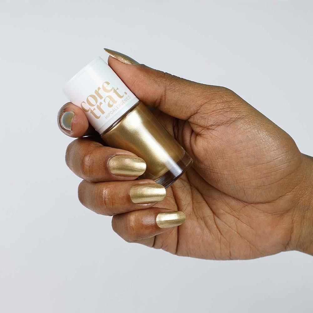 Esmalte Efeito Gel Coretrat Metálico Blant Dourado