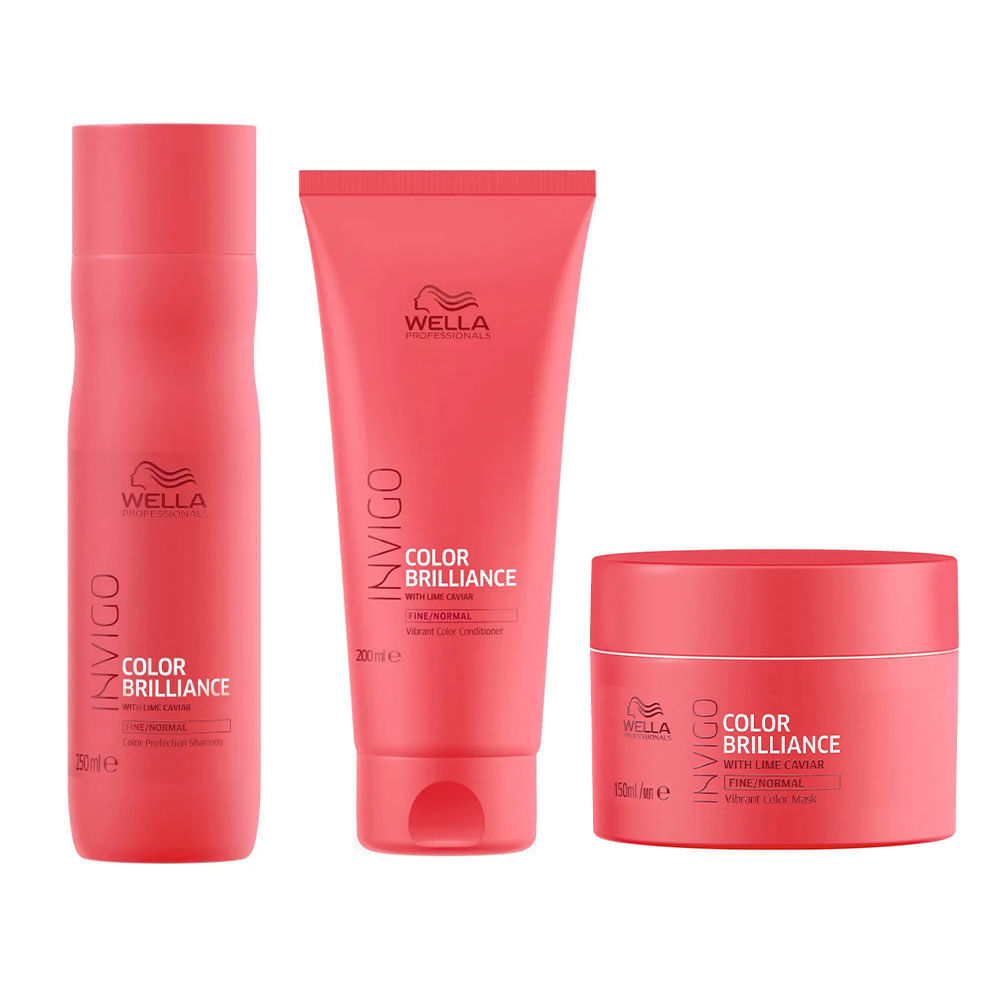 Wella Professionals Invigo Color Kit – Shampoo + Condicionador + Máscara Kit
