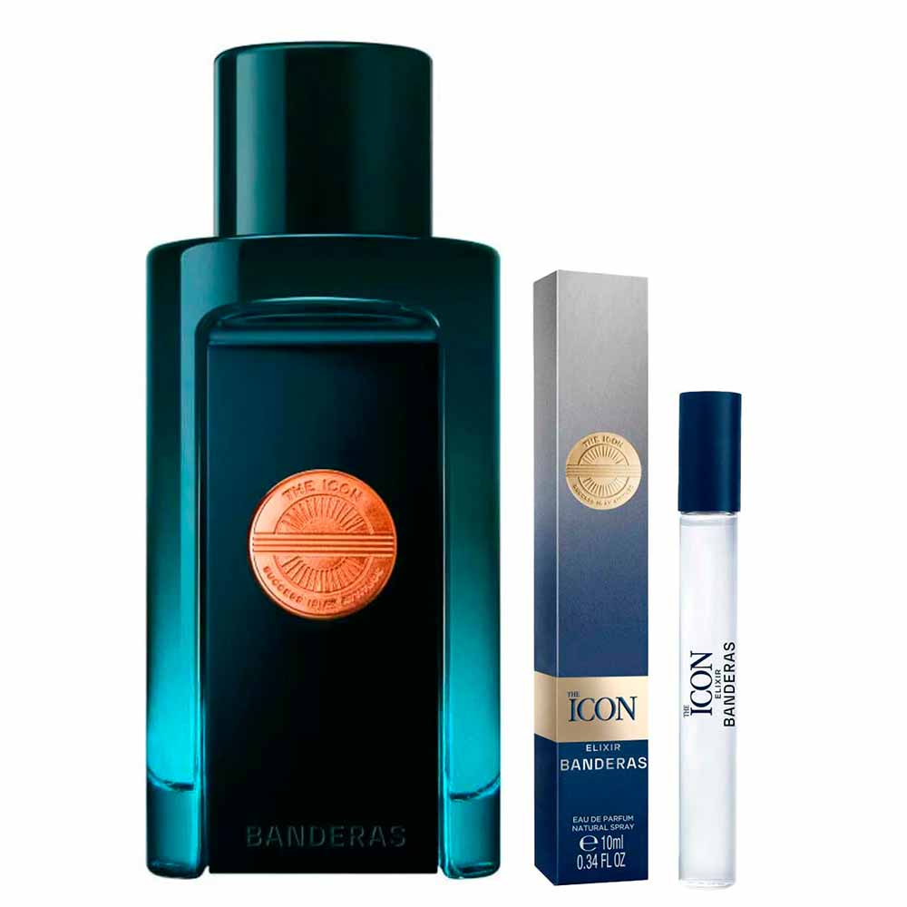 Banderas The Icon Attitude Kit  Perfume Masculino Eau de Parfum + Miniatura Kit