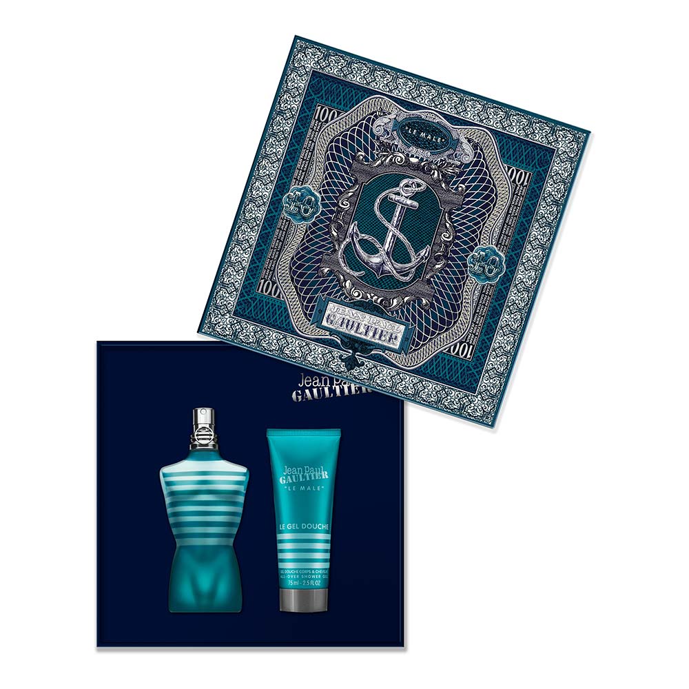 Kit Jean Paul Gaultier Le Male Coffret Perfume Masculino EDT +  Gel de Banho All Over