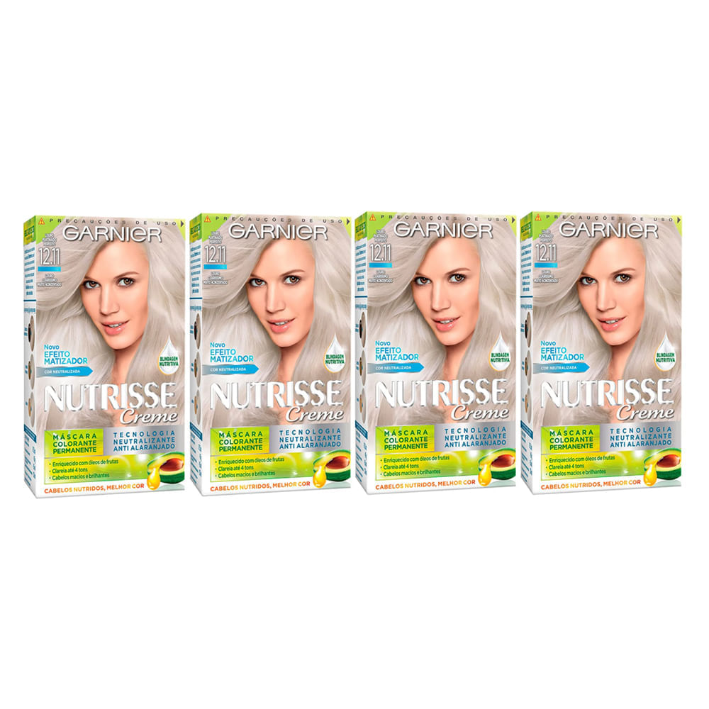 Kit Garnier Nutrisse  Coloração 12 Louro Platinado Perfeito Kit