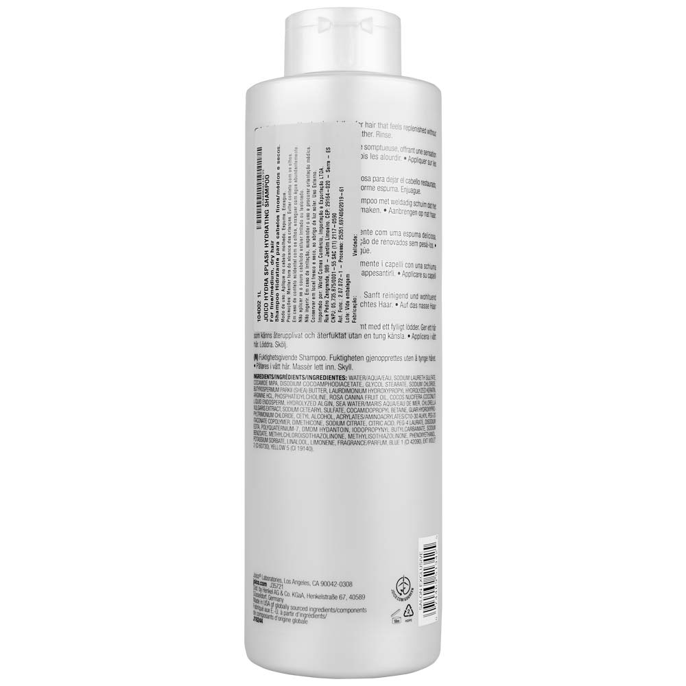 Shampoo Hidratante Hydra Splash Tamanho Profissional Joico 1L