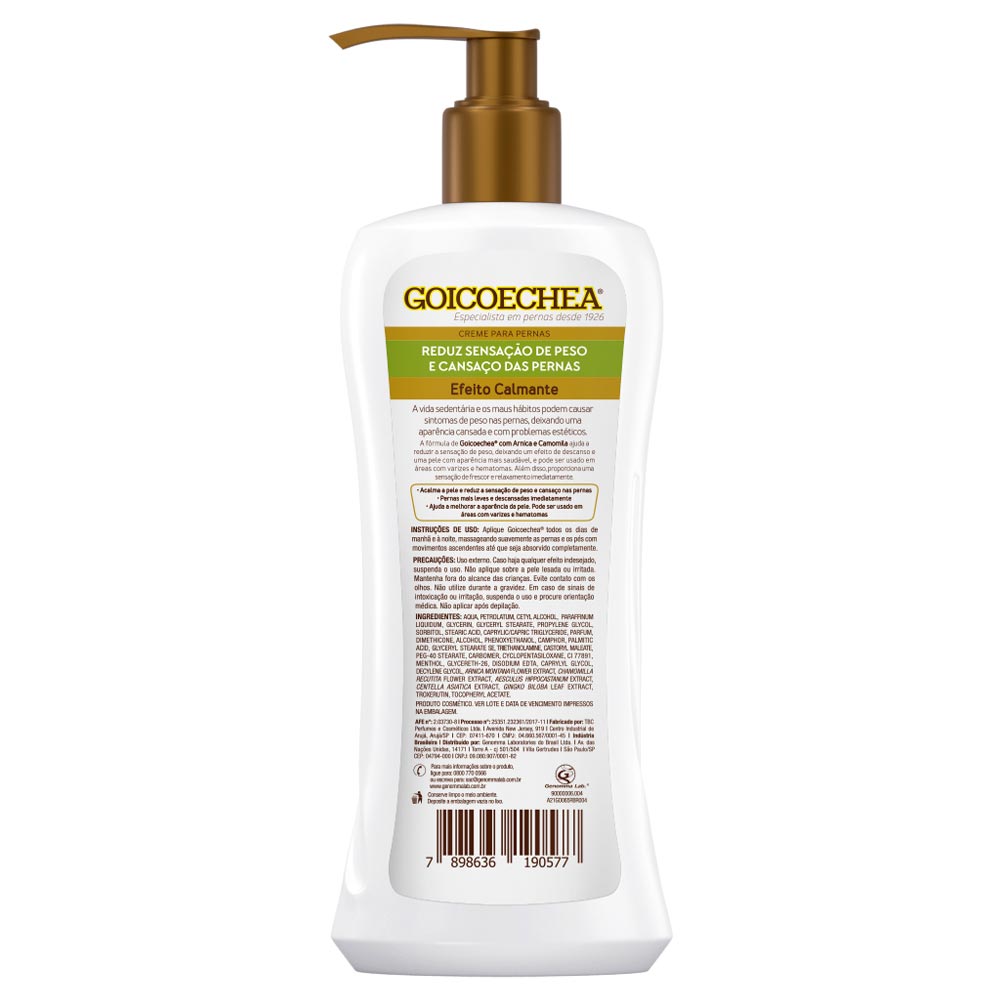 Creme para Pernas Goicoechea  Creme para Pernas Arnica e Camomila 350g