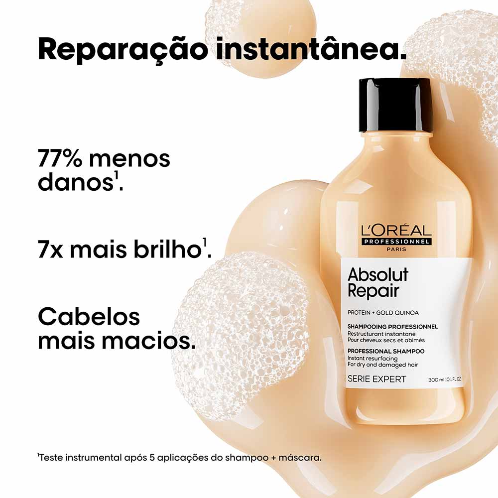 Refil Shampoo Absolut Repair Gold Quinoa + Protein L'Oréal Professionnel 240ml