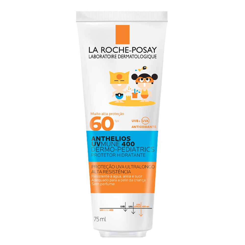 Protetor Solar Hidratante Infantil La RochePosay Anthelios UVMune 400 DermoPediatrics FPS60 75ml