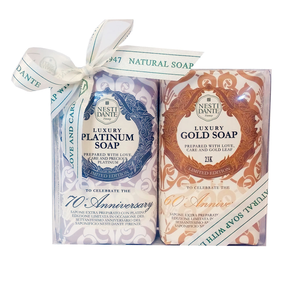 Nesti Dante Luxury Gold E Platinum Kit  Sabonetes Em Barra Kit