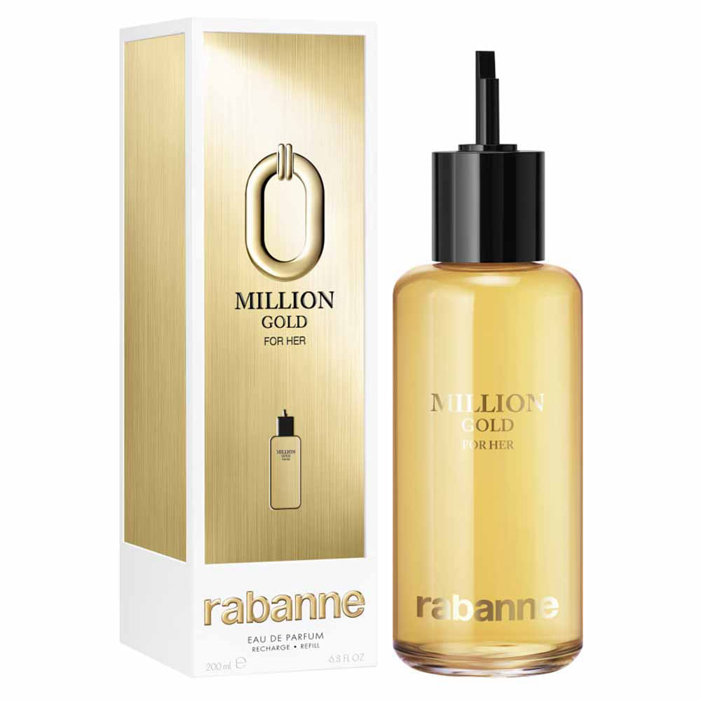 Million Gold For Her Rabanne  Perfume Feminino  Eau de Parfum Refil 200ml