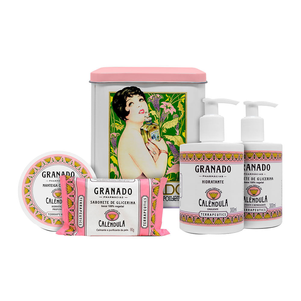 Granado Terrapeutics Kit  Sabonete + Sabonete Líquido + Hidratante + Manteiga Corporal + Lata Kit