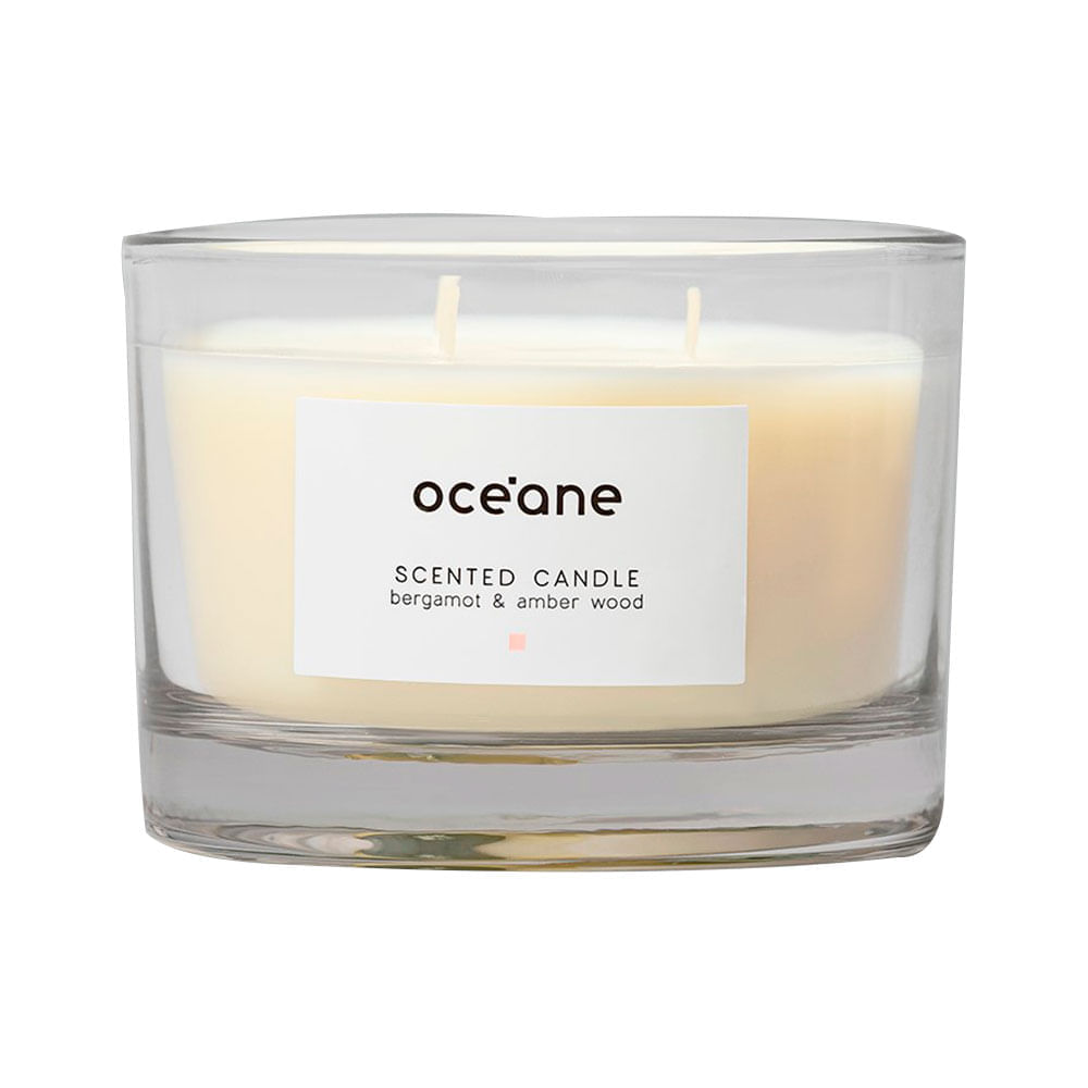 Vela 3 Pavios de Bergamota e âmbar Scented Candle 290g