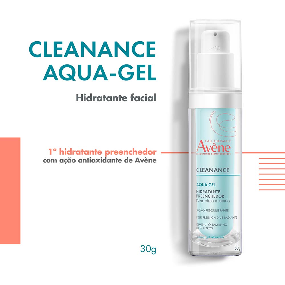 Hidratante Facial Eau Thermale Avène Cleanance  AquaGel 30g