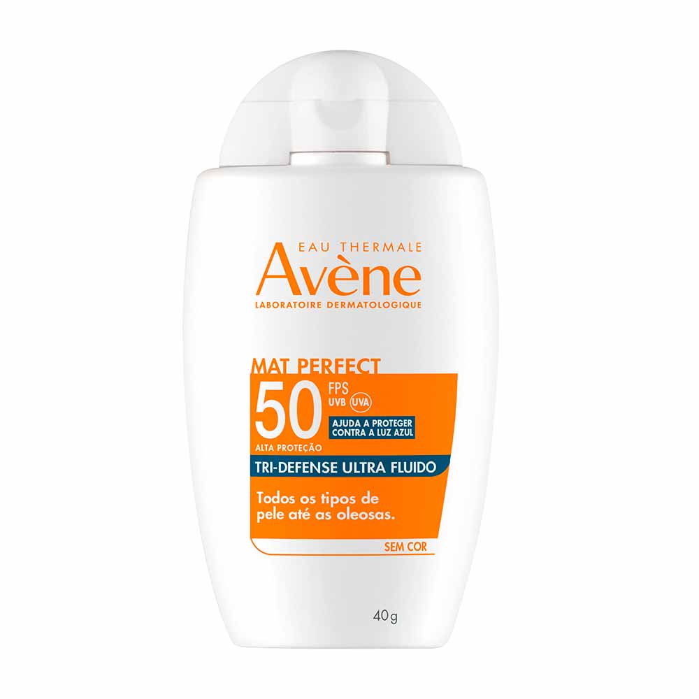 Protetor Solar Facial Sem Cor Avène Mat Perfect Tridefense Ultra Fluido Fps50 40g