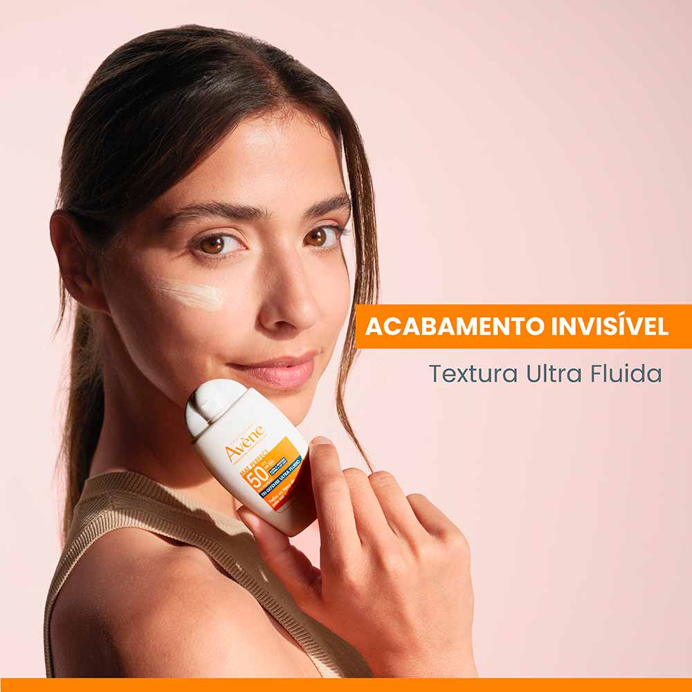 Protetor Solar Facial Sem Cor Avène Mat Perfect TriDefense Ultra Fluido FPS50 40g