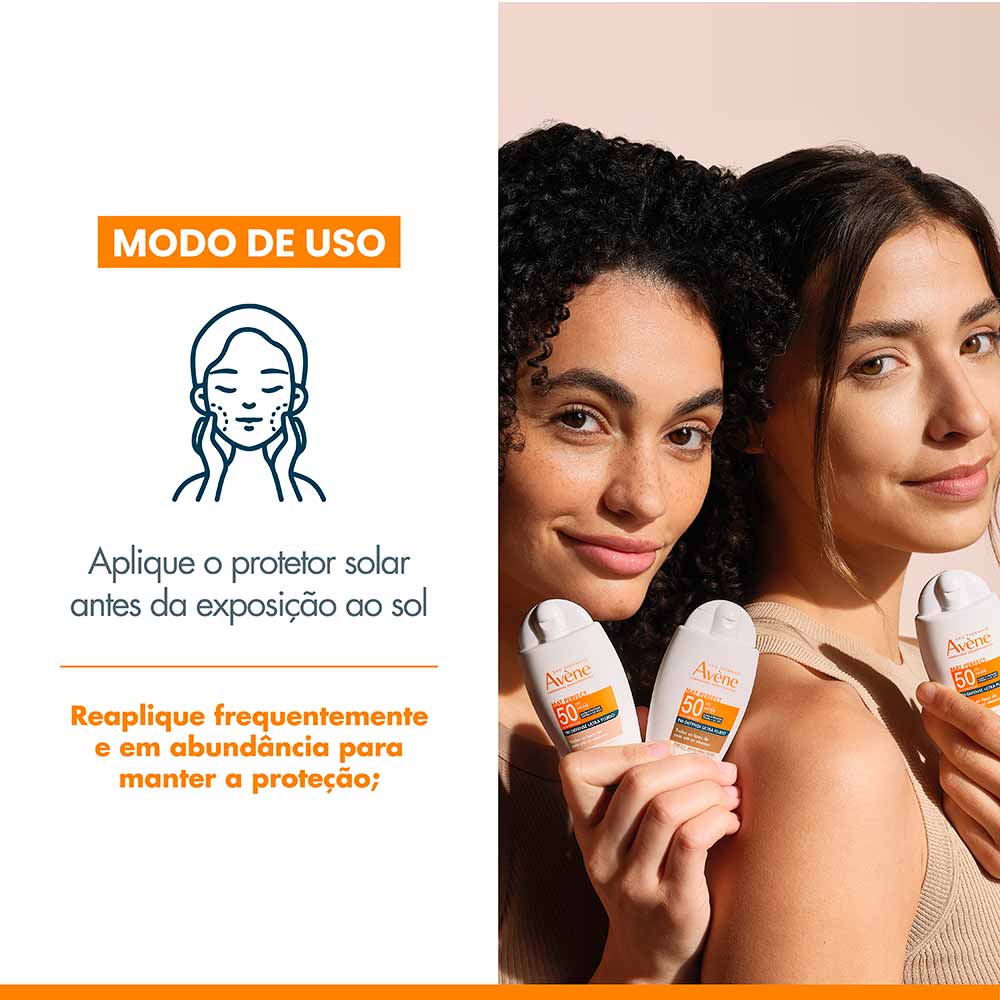 Protetor Solar Facial Sem Cor Avène Mat Perfect TriDefense Ultra Fluido FPS50 40g
