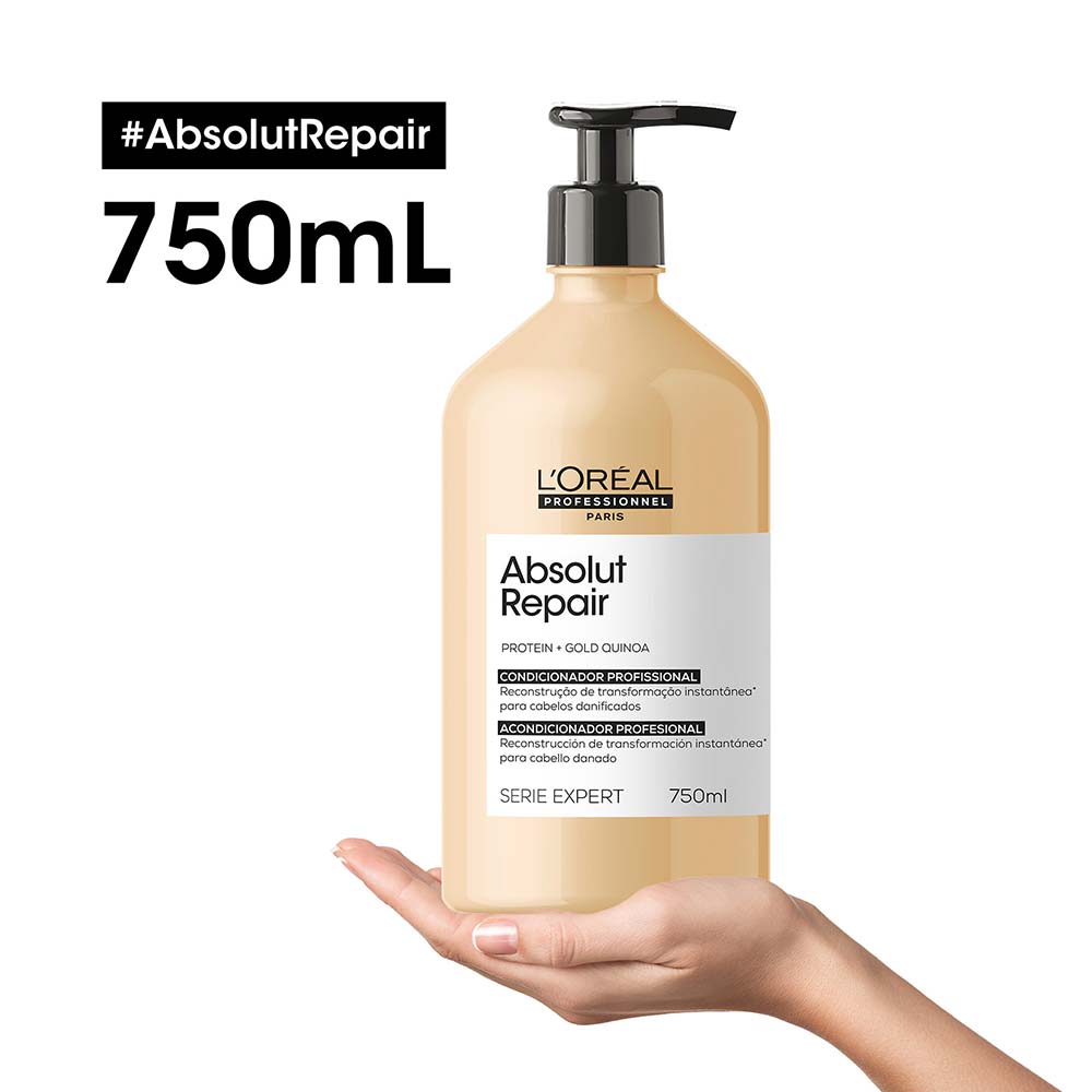 Condicionador Reparador Absolut Repair Gold Quinoa L’Oréal Professionnel 750ml