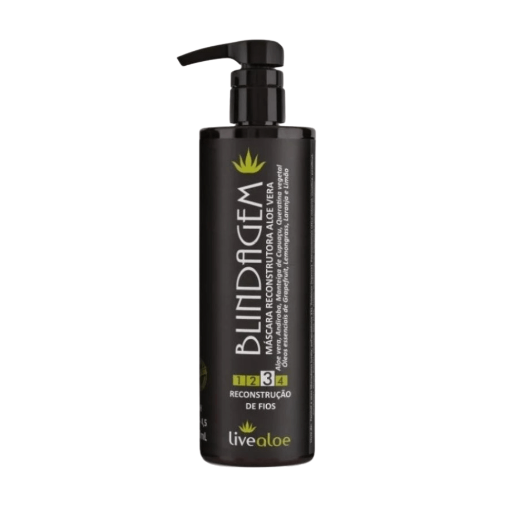 Máscara Reconstrutora Blindagem de Aloe Vera 480g - Livealoe
