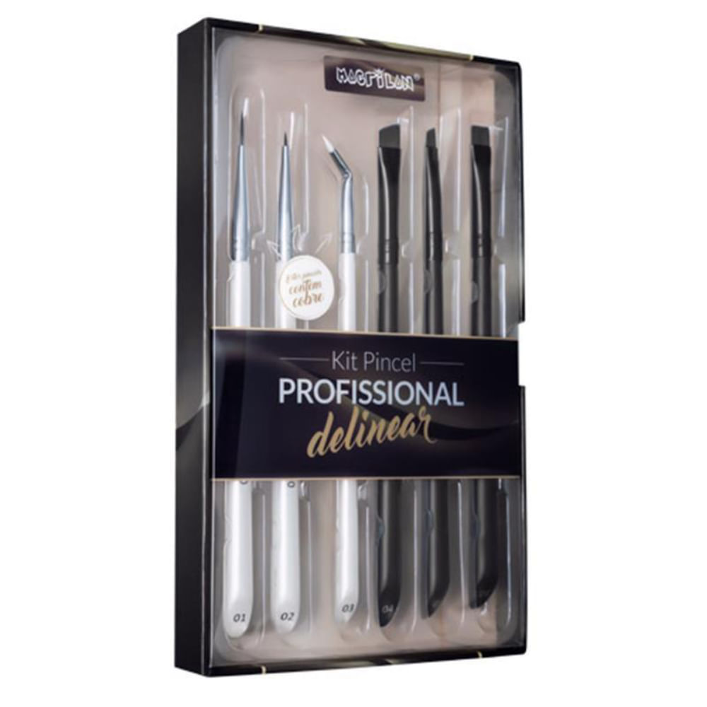 Kit Para Delinear Com 5 Pinceis Wb700 Macrilan