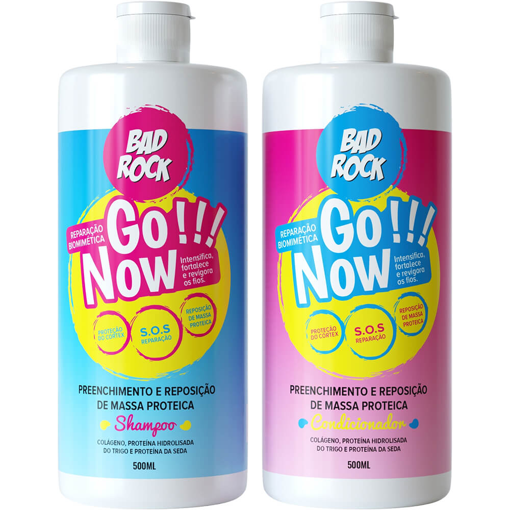 Kit Go Now Bad Rock Shampoo + Condicionador 2x500g