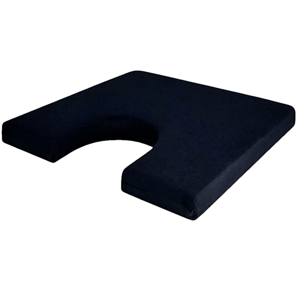 Almofada Protetor Cóccix Preta 40x40x5cm Perfil Baixo - Unidade