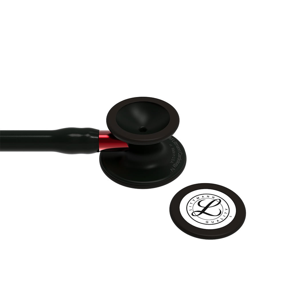 Estetoscópio Littmann CardiologyIV Black Smoke Vermelho 6200