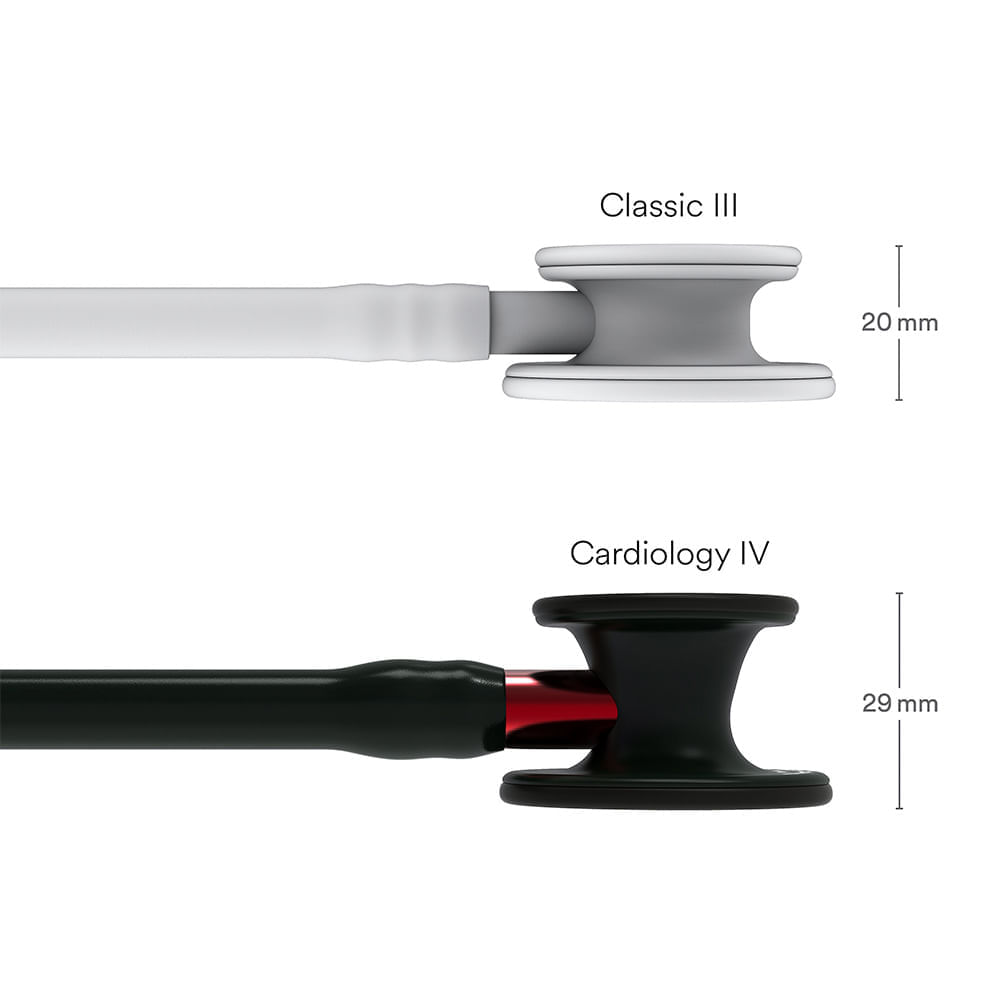 Estetoscópio Littmann CardiologyIV Black Smoke Vermelho 6200