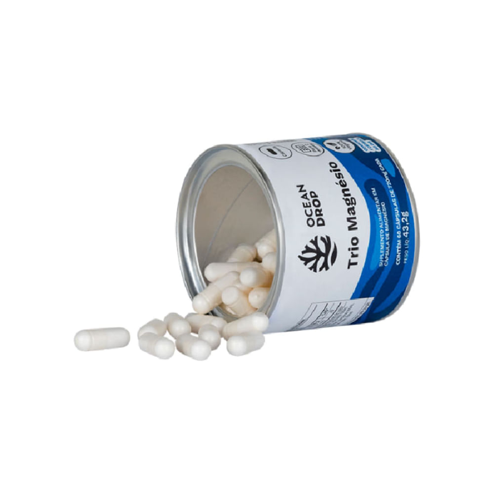 Trio Magnésio Ocean Drop 720mg 60cáps