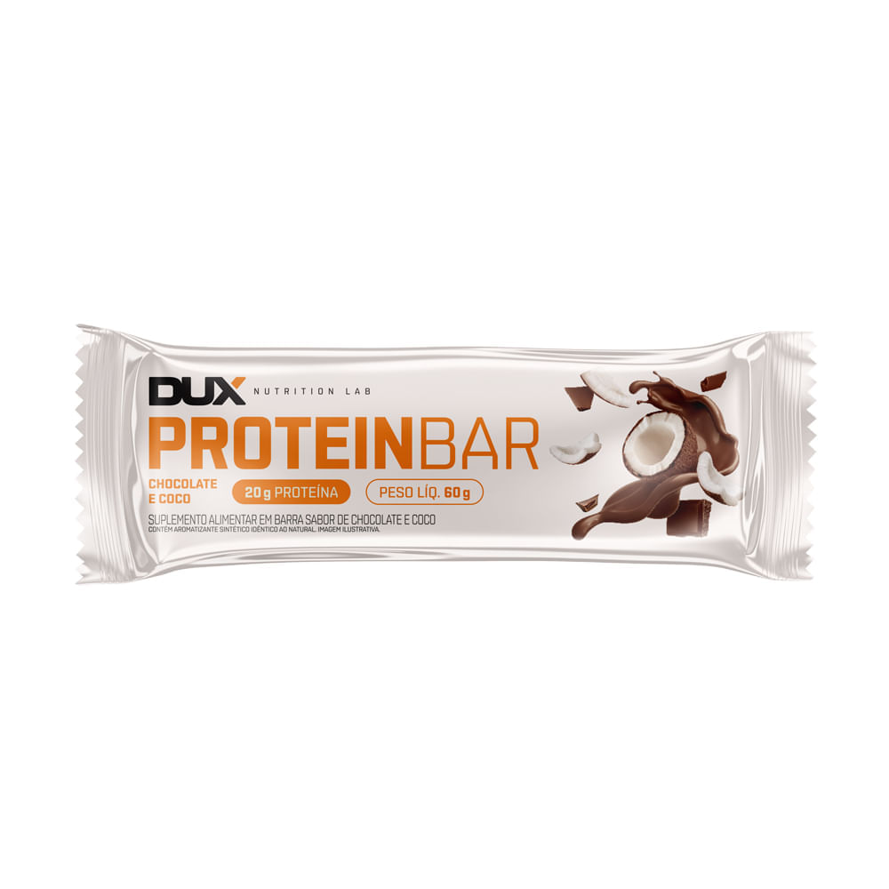 PROTEIN BAR - 12 UNIDADES Sabor Chocolate e Coco