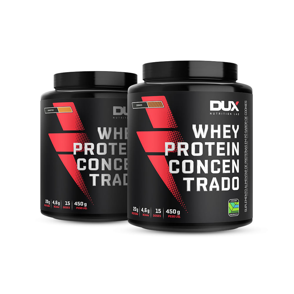 WHEY PROTEIN CONCENTRADO POTE 450G (2 UNIDADES)