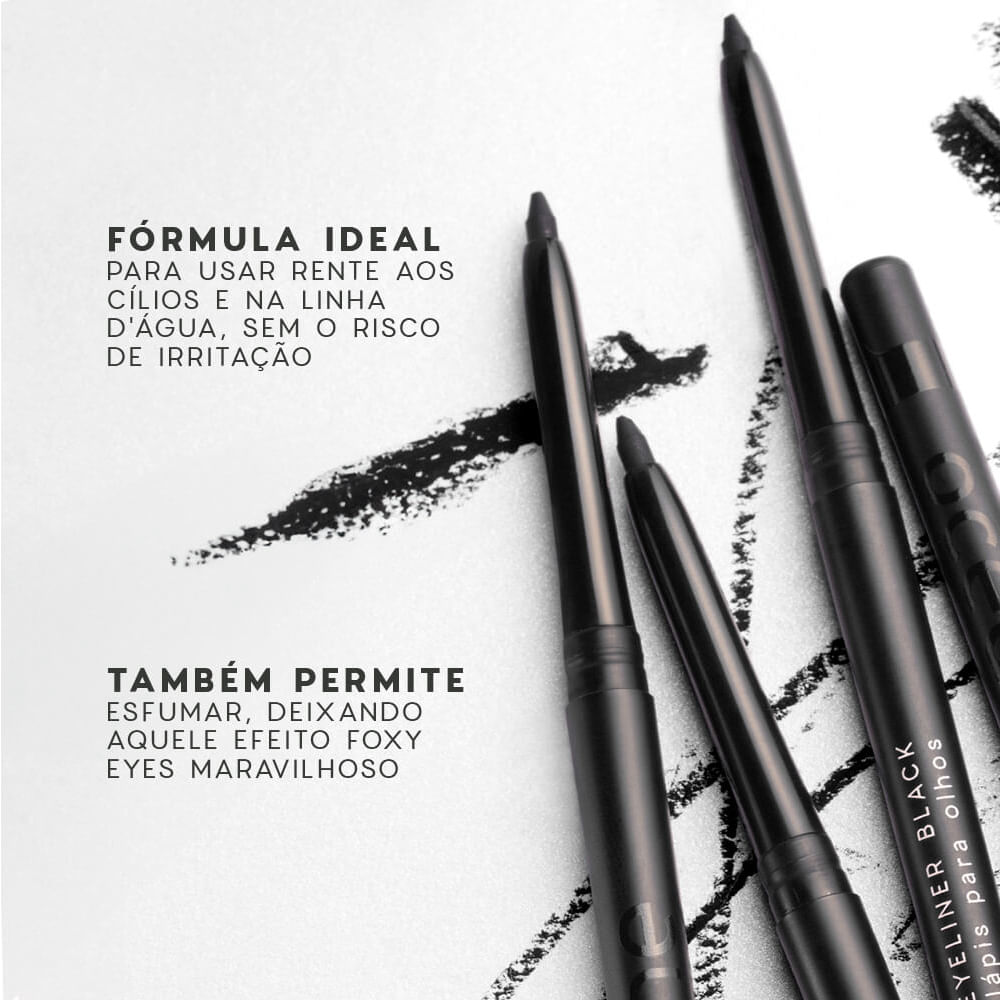 Lápis de Olhos Retrátil Preto - Eyeliner Black Océane Edition 1,2ml