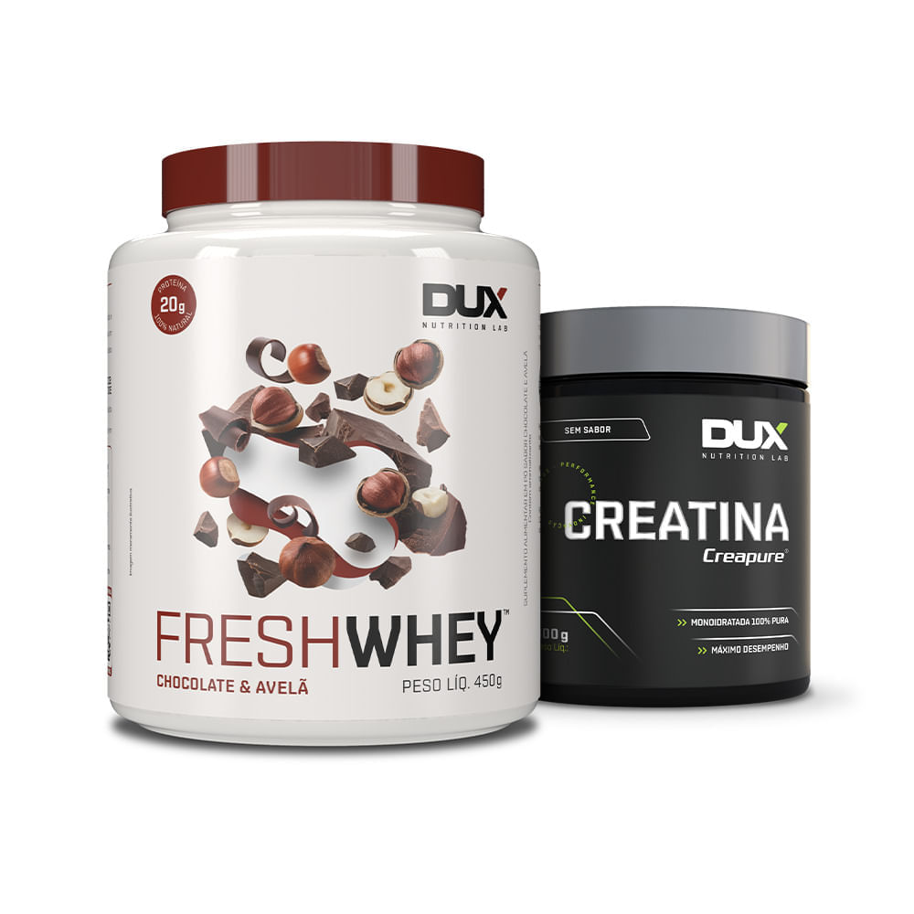 Freshwhey Chocolate E Avelã 450g + Creatina 300g
